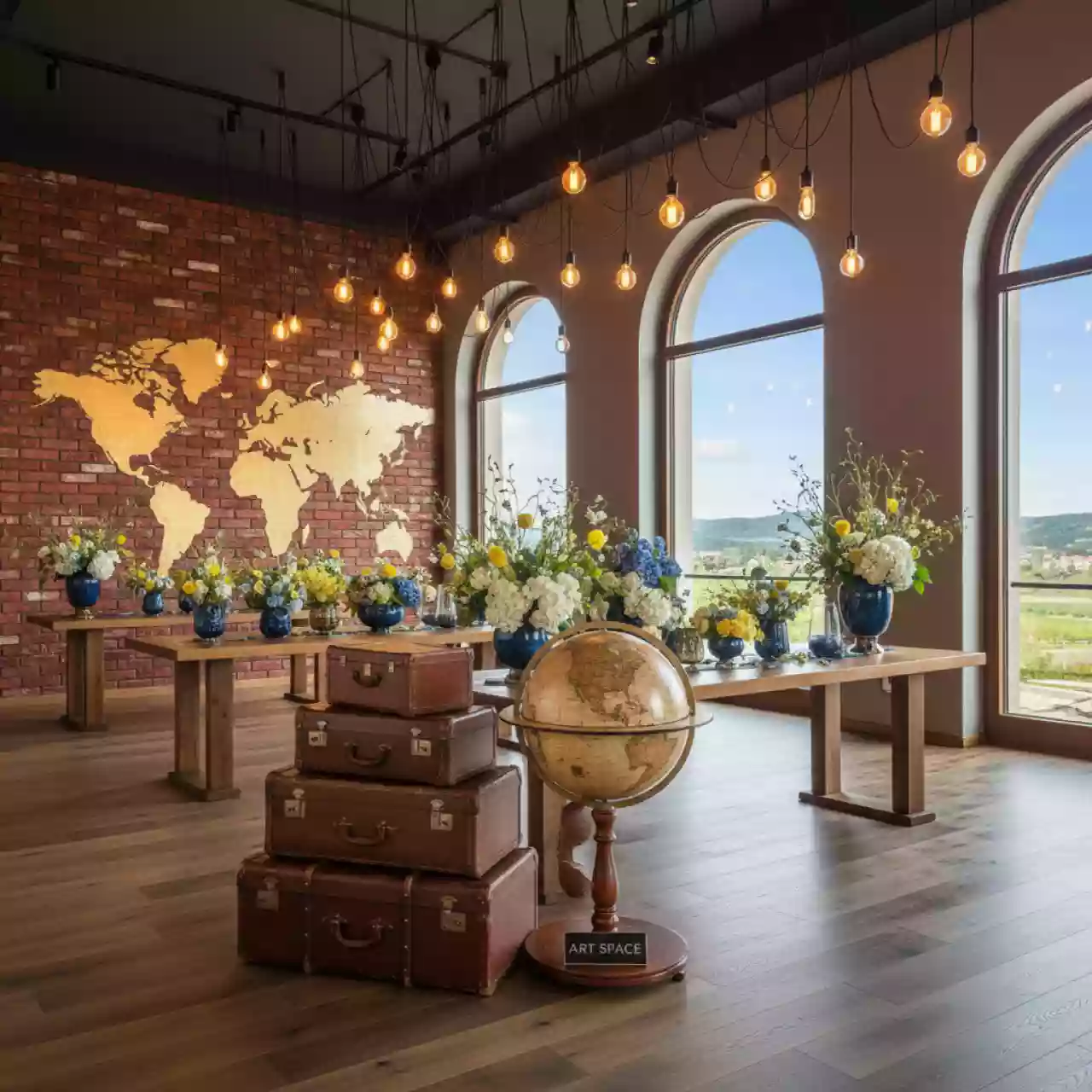 Аренда Свадьба в стиле путешествие в Novotel Resort — ART SPACE