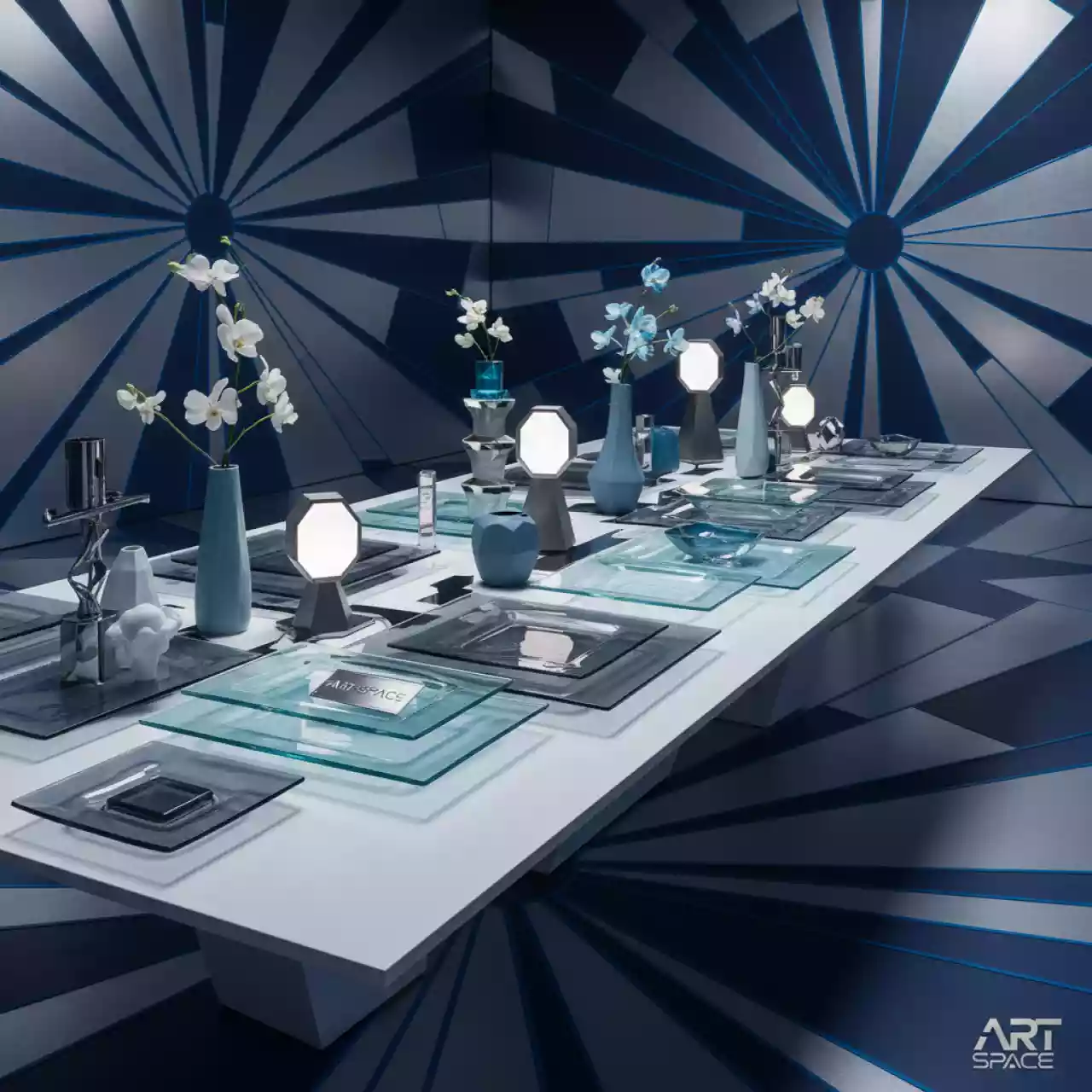 Аренда Тарелка квадратная Zeiher из тонированного стекла 30х30 см на Сочи Автодроме — ART SPACE