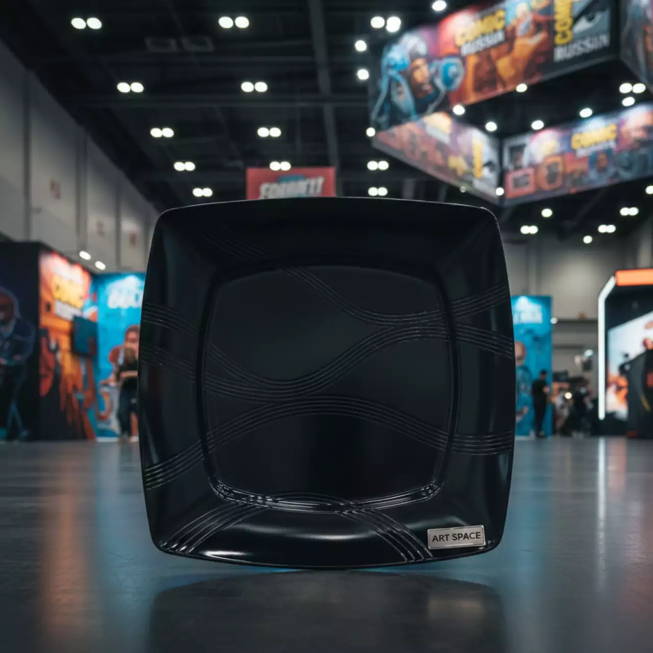 Аренда Тарелка подстановочная Коралл черная 35 см в комплексе Sea Galaxy — ART SPACE