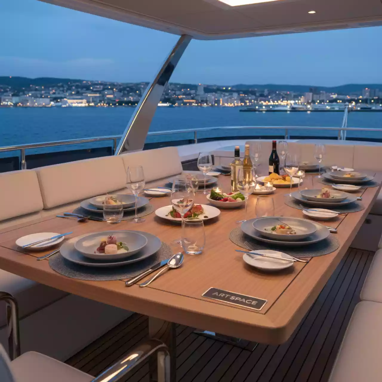 Аренда Тарелка подстановочная Tognana Wienna Charm серая 310 мм на VIP теплоходе (Морпорт Сочи) — ART SPACE