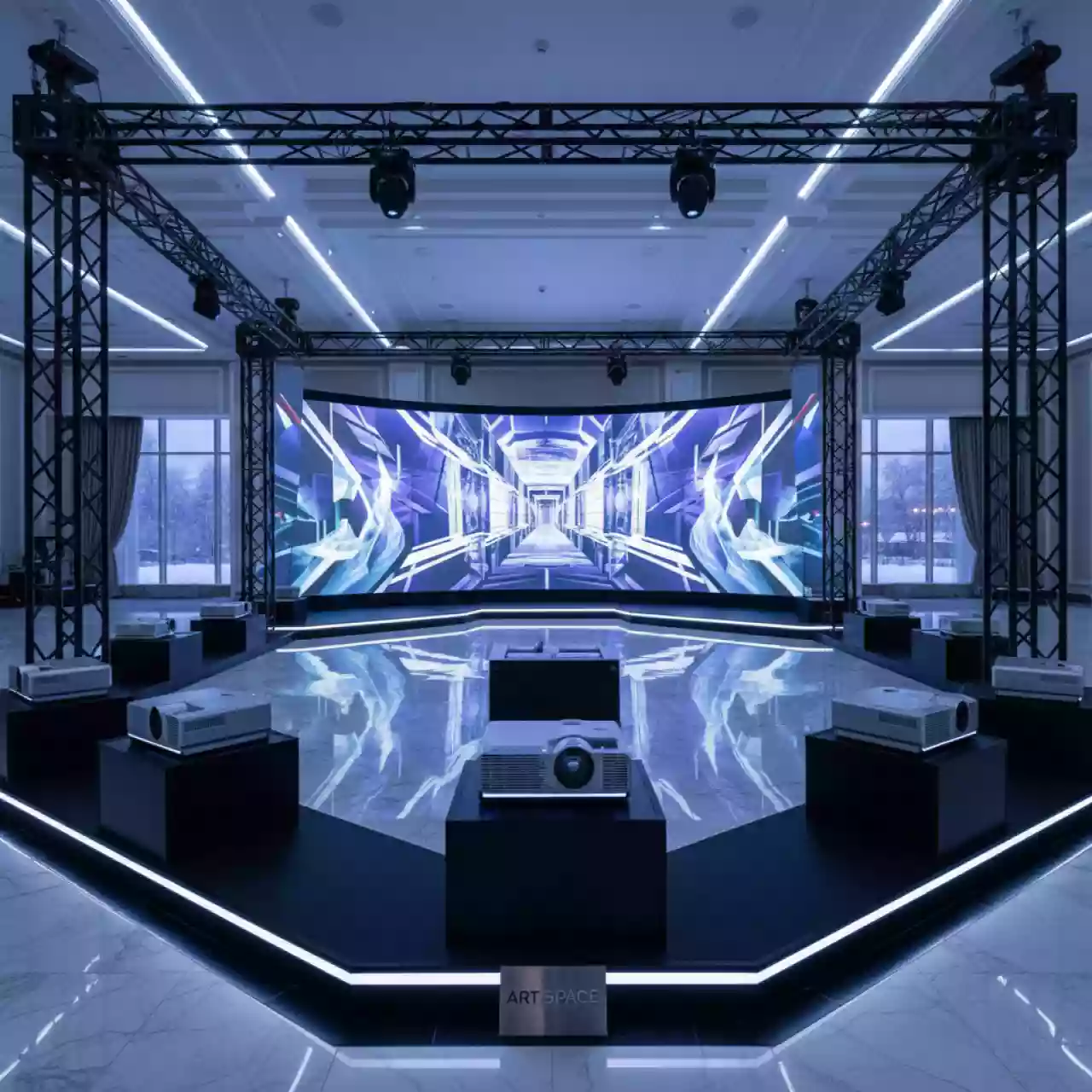 Аренда Техническое оснащение 3D шоу "Вечер реквием" в Маринс Парк Отеле — ART SPACE