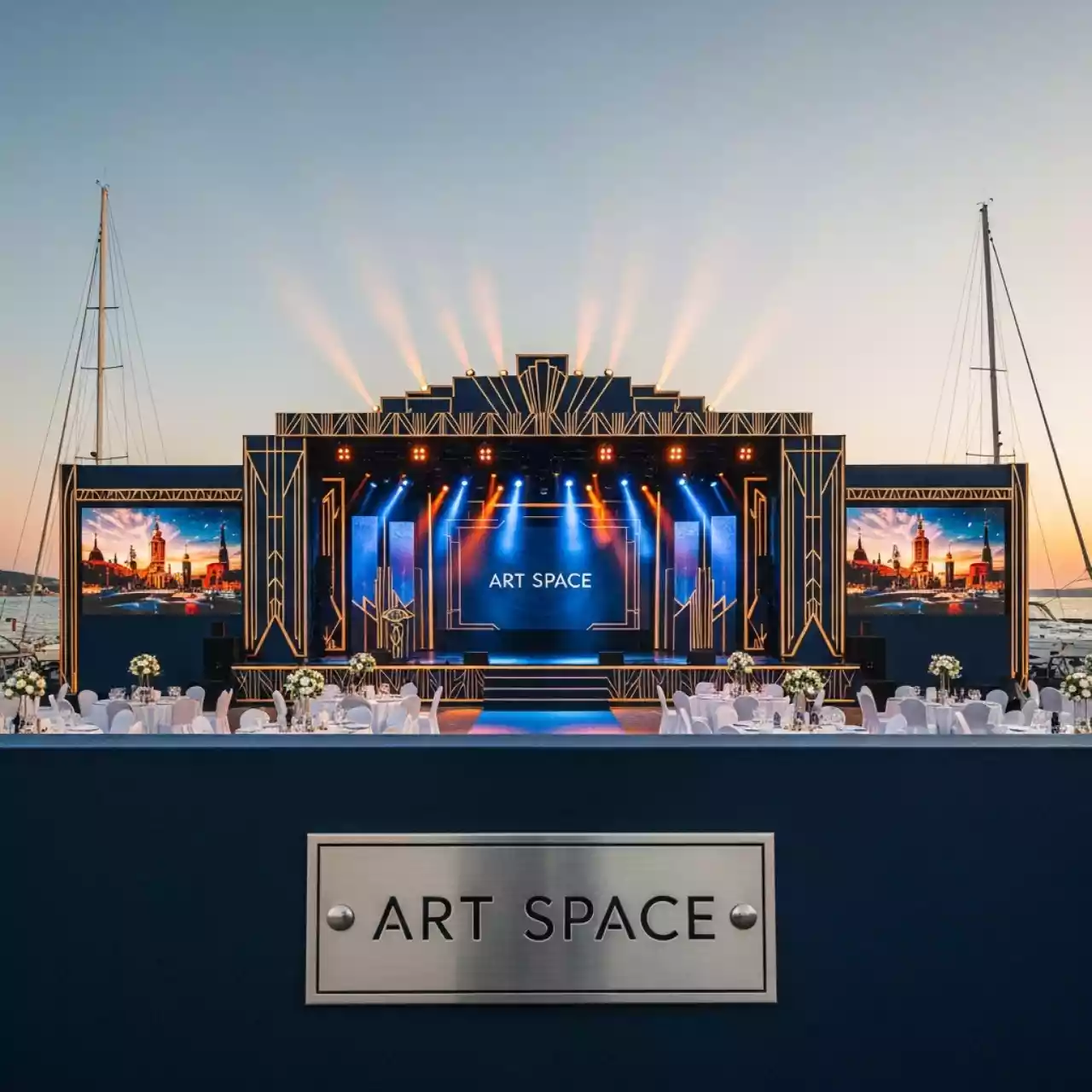 Аренда Техническое оснащение мероприятия "90 лет Ленинградской области" на парусной регате (Сочи) — ART SPACE