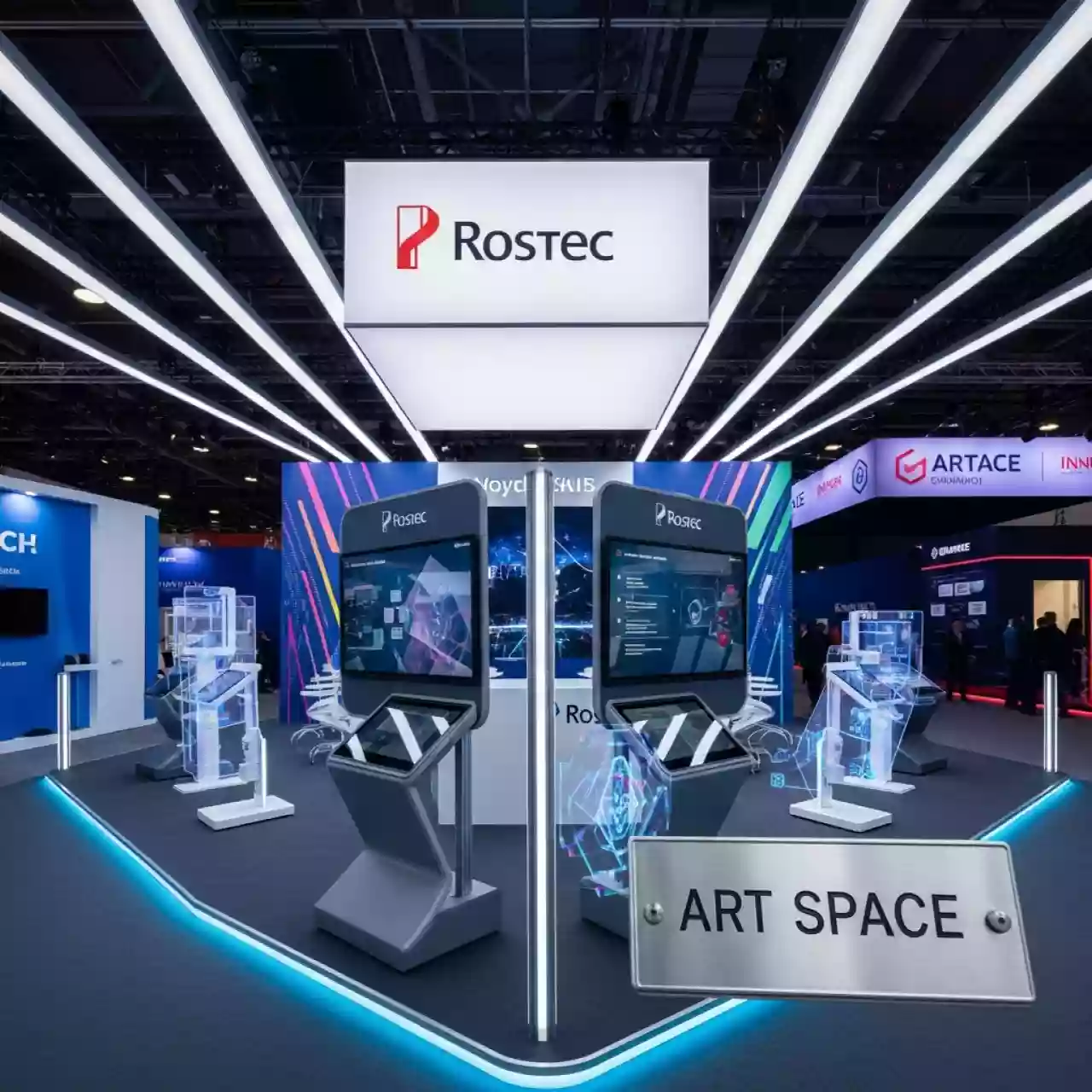 Аренда Технического обеспечения стенда Ростех на World Skills в ресторане «Магадан» — ART SPACE