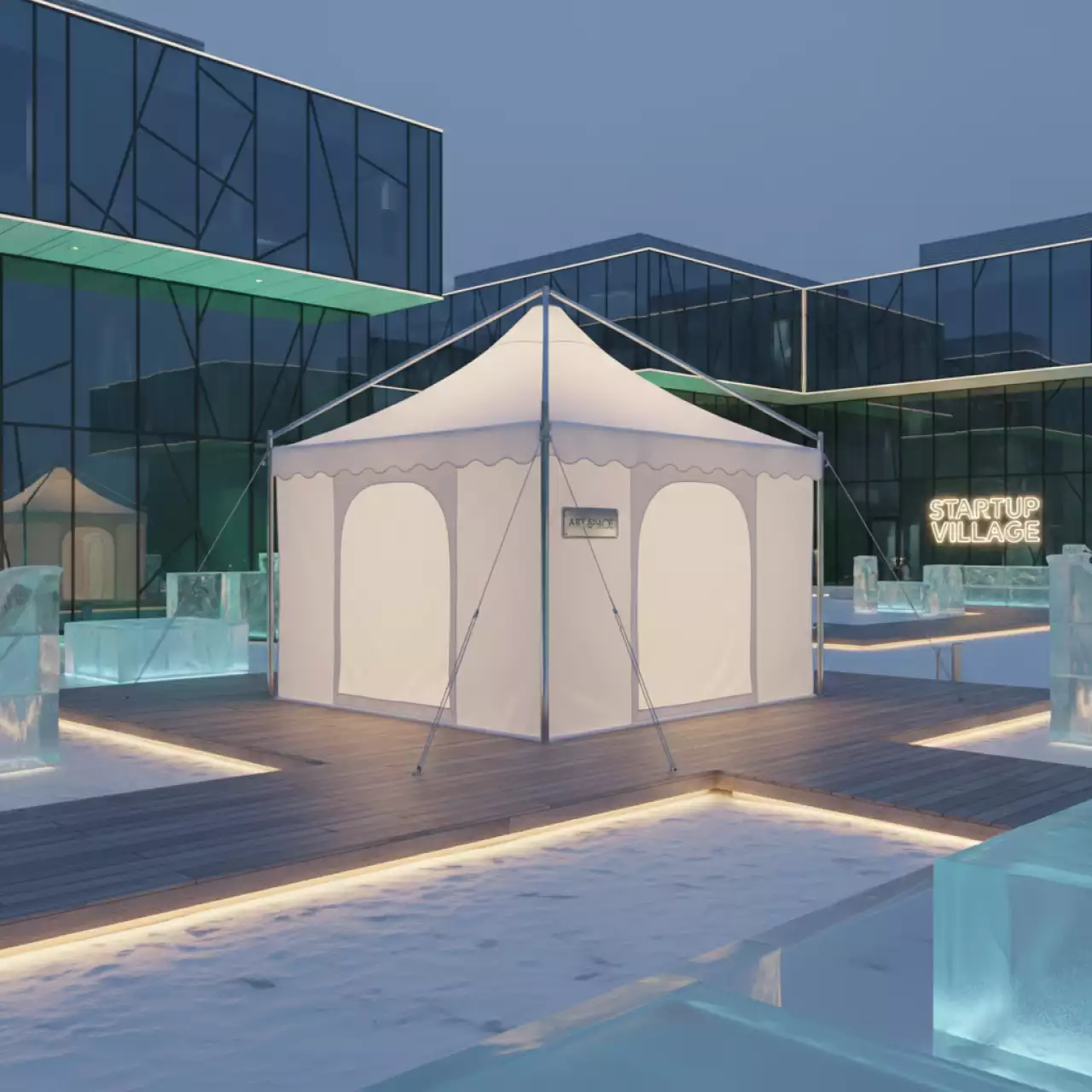 Аренда Тент Green Glade 1030 3х4х2,5 м полиэстер в Omega Sirius — ART SPACE