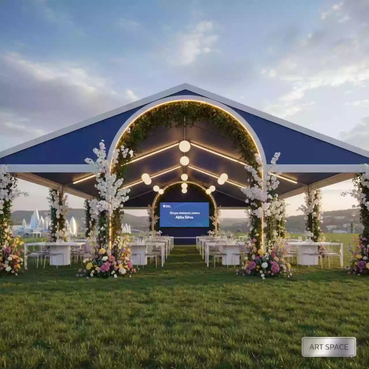 Аренда Тент летнего кафе шатер 15х25 м в Alpha Sirius — ART SPACE