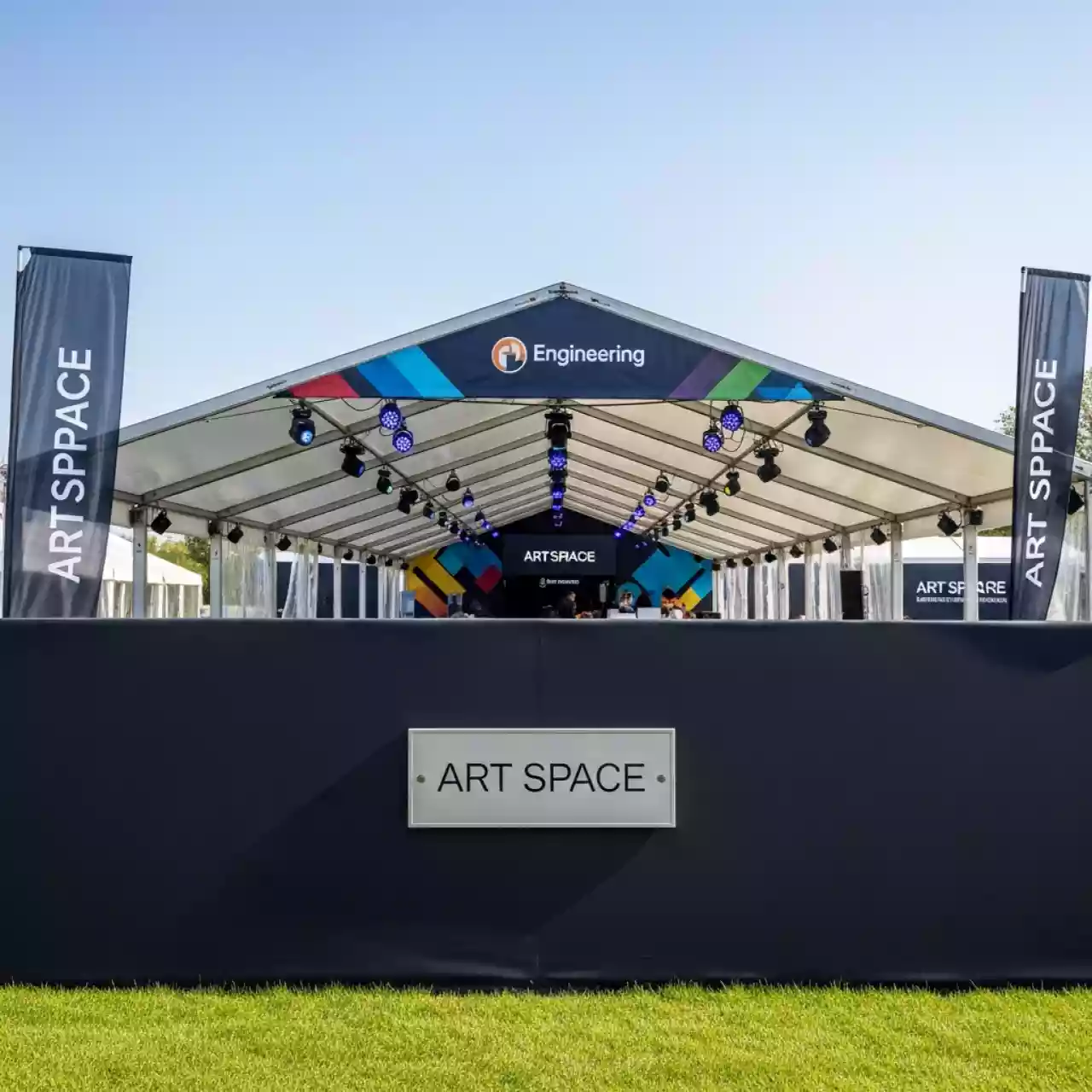 Аренда тентовая конструкция для открытия филиала ПАО Кузнецов в Зимнем театре — ART SPACE