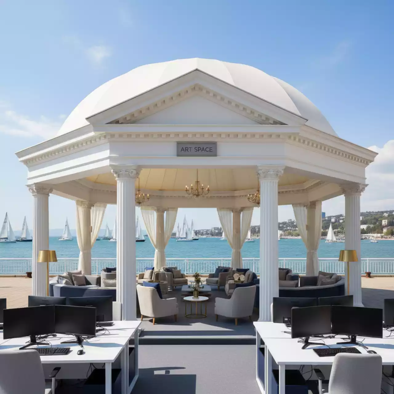 Аренда Тентовые конструкции и оборудование на парусной регате (Сочи) — ART SPACE