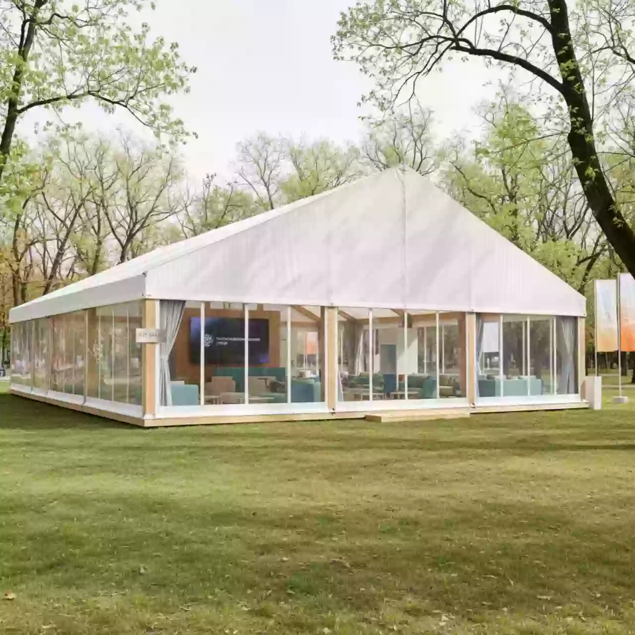 Аренда Тентовый ангар 6,2х12,6 м г. Уренгой в парке «Ривьера» — ART SPACE