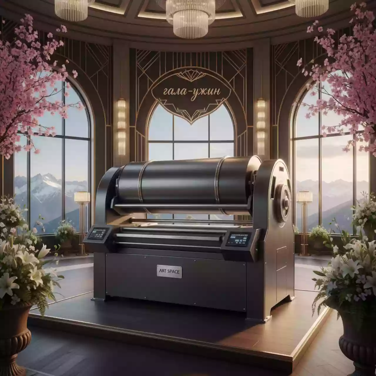 Аренда Термопресс каландровый TitanJet GTM 44 на площадке Rosa Peak (2320м) — ART SPACE