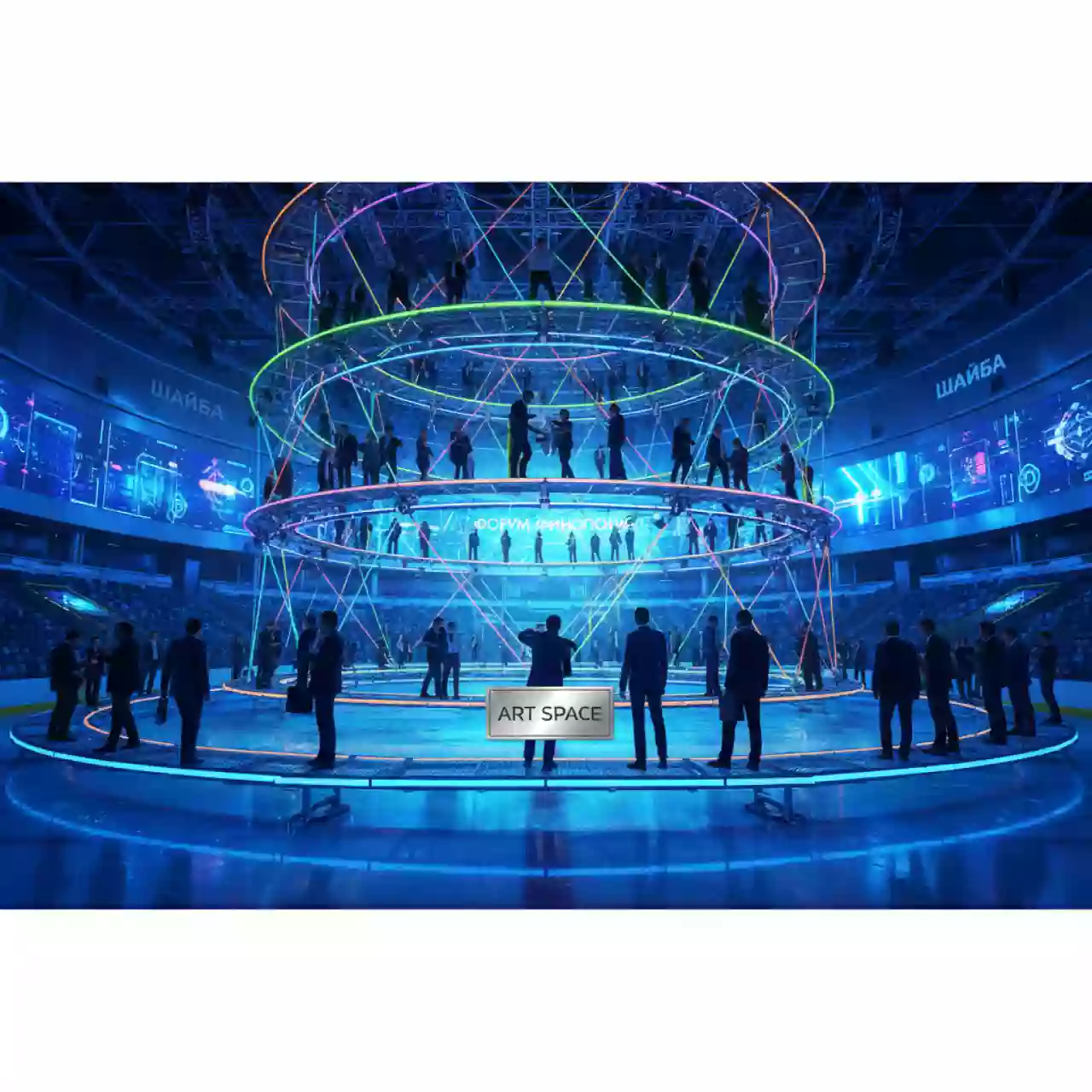 Аренда Тимбилдинг шерстяная игровая сеть в ледовой арене «Шайба» — ART SPACE
