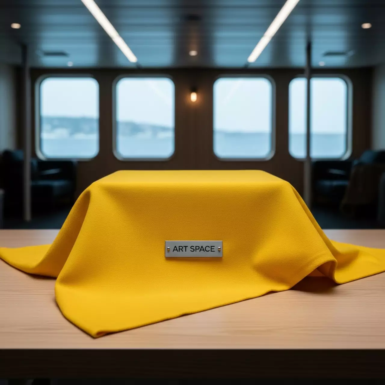 Аренда Ткань ярко желтая 1 м на теплоходе «Дагомыс» — ART SPACE