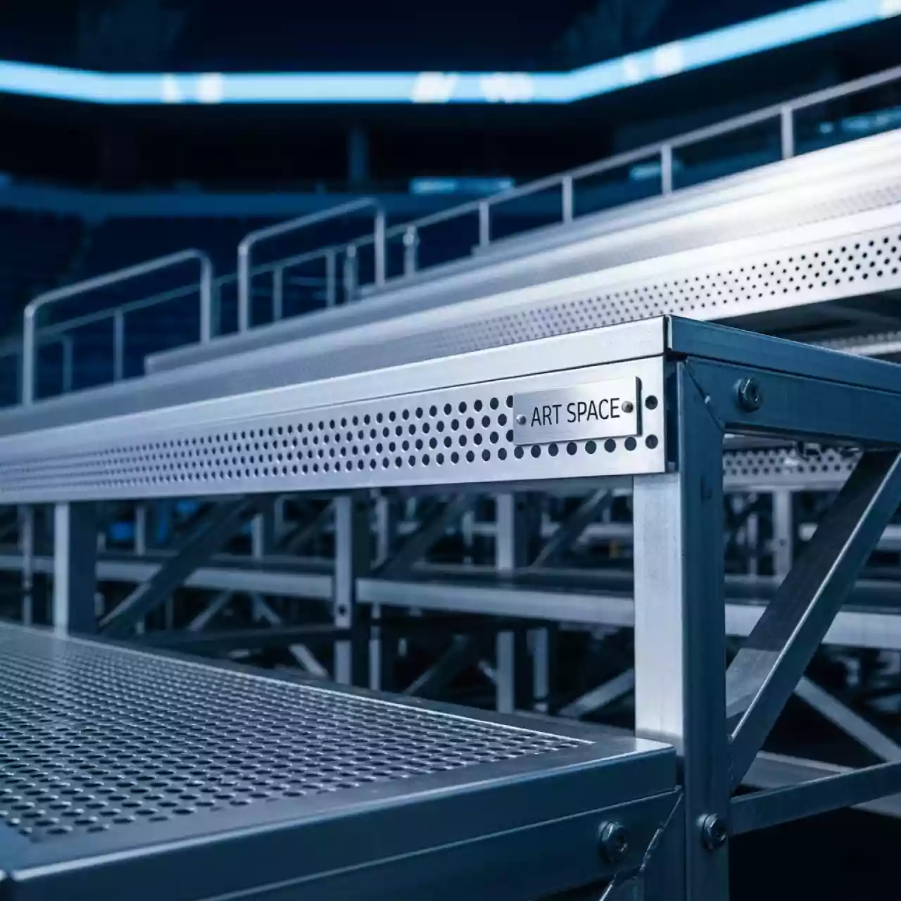 Аренда Трибуна для зрителей из перфорированного профиля в Red Arena — ART SPACE