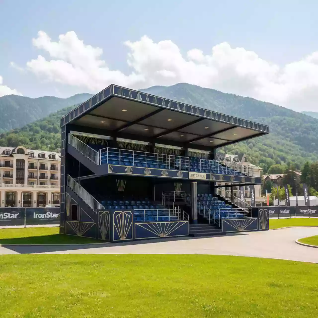 Аренда Трибуна VIP 4 ряда с крышей в Гранд Отель Поляна — ART SPACE