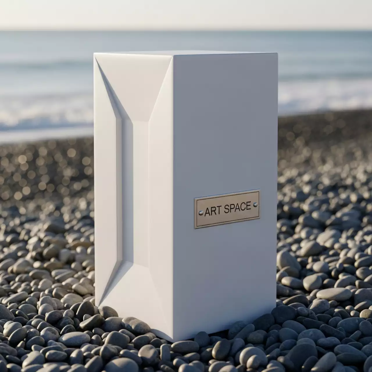 Аренда Тумба декоративная прямоугольная белая на пляже «Ривьера» — ART SPACE
