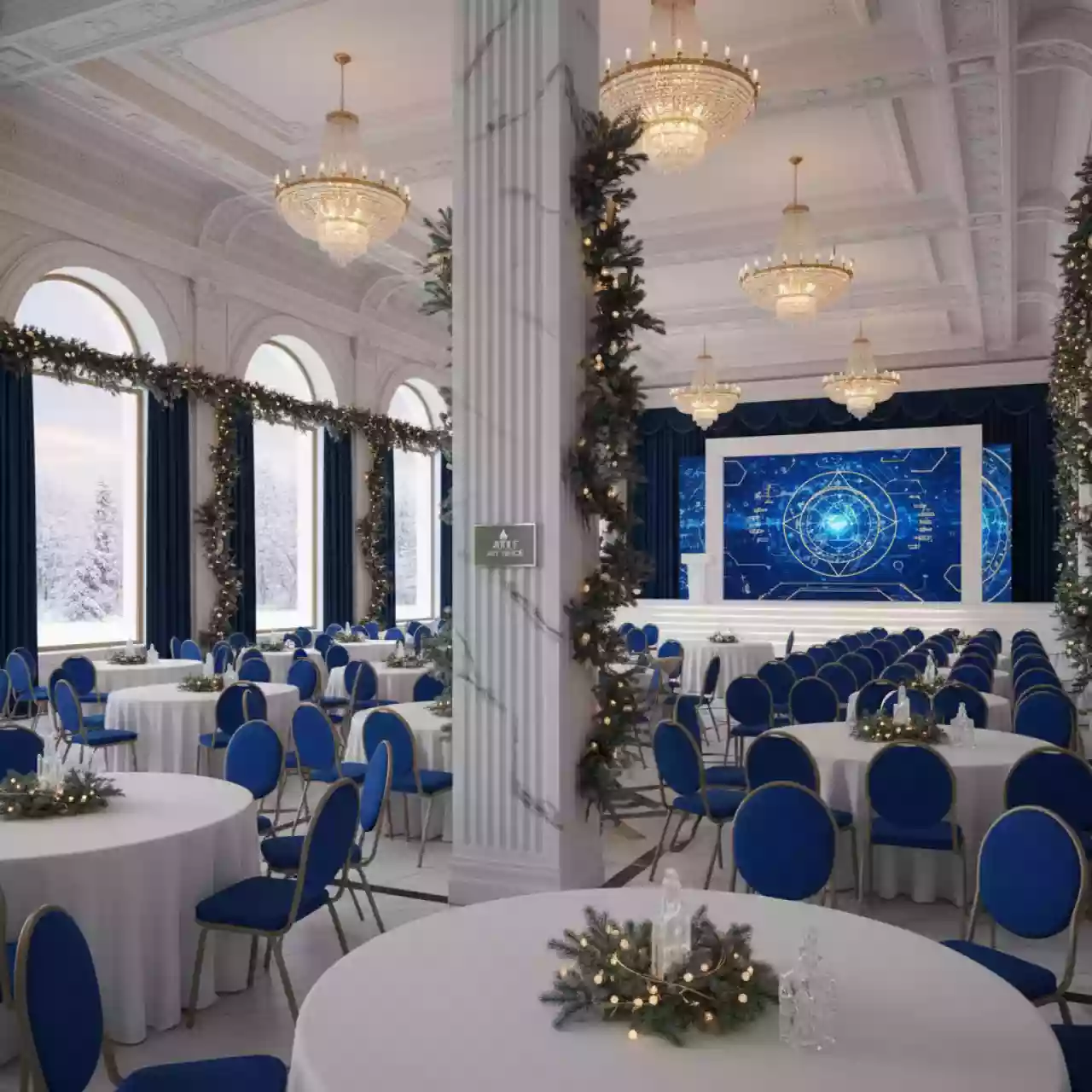 Аренда Тур новогодний в банкетном зале «Дельфин» — ART SPACE