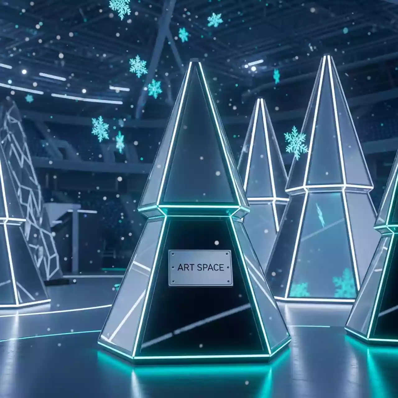 Аренда Украшения новогодние на арене «Фишт» — ART SPACE