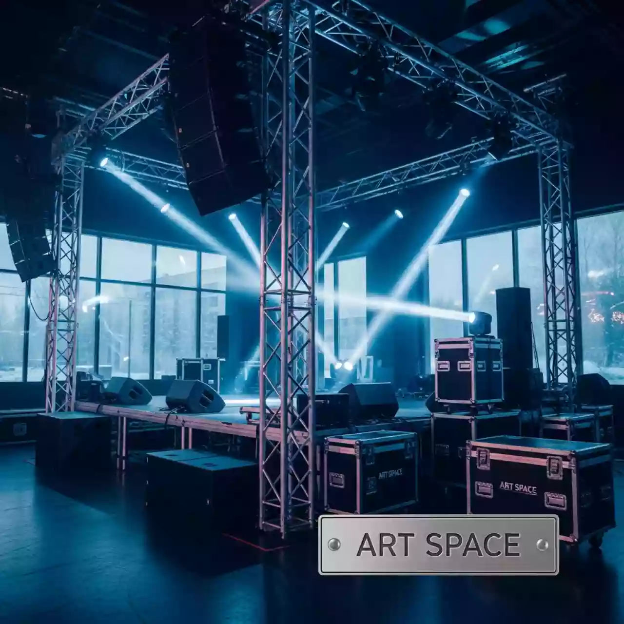 Аренда Установка сцены 6х8 звукового и светового оборудования в Delta Sirius — ART SPACE