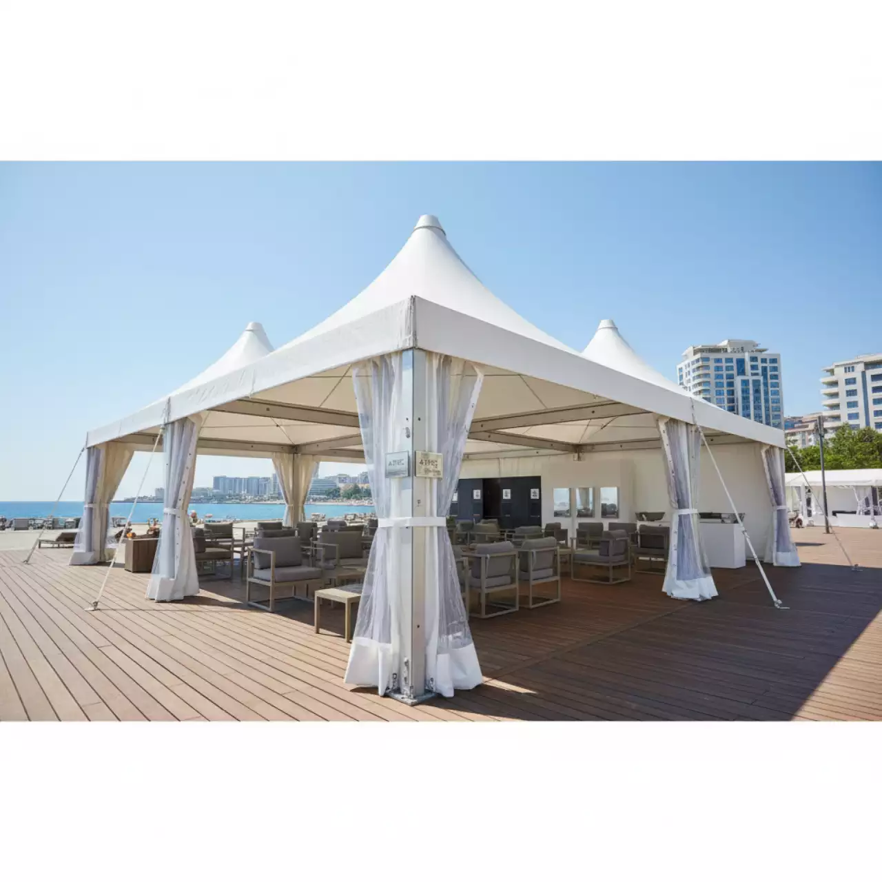 Аренда Установка шатра 15х25 м для летнего кафе в Imeretinskiy Hotel — ART SPACE
