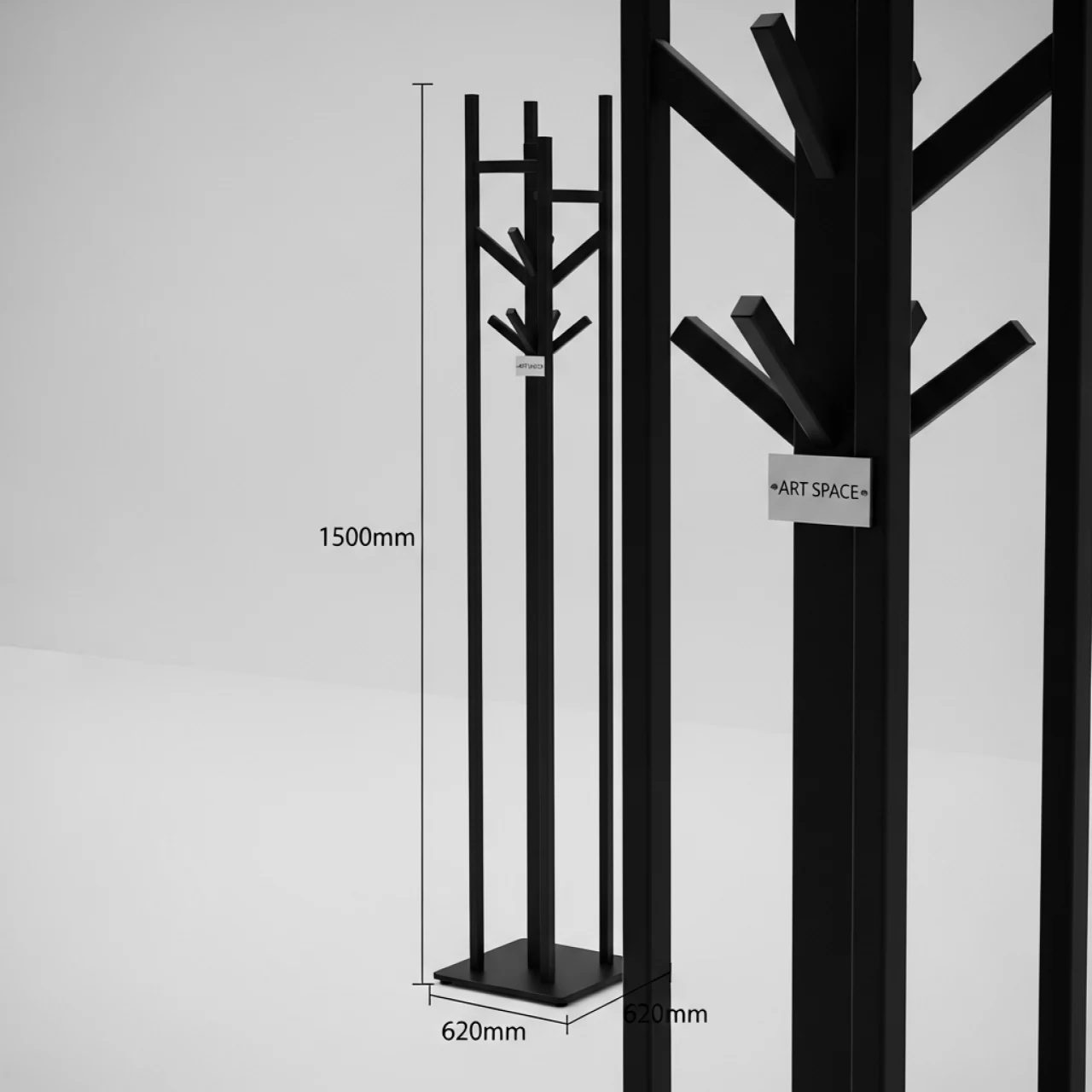 Аренда Вешалка напольная черная 1100х620х1500 мм в пляжном комплексе VinoGrad — ART SPACE