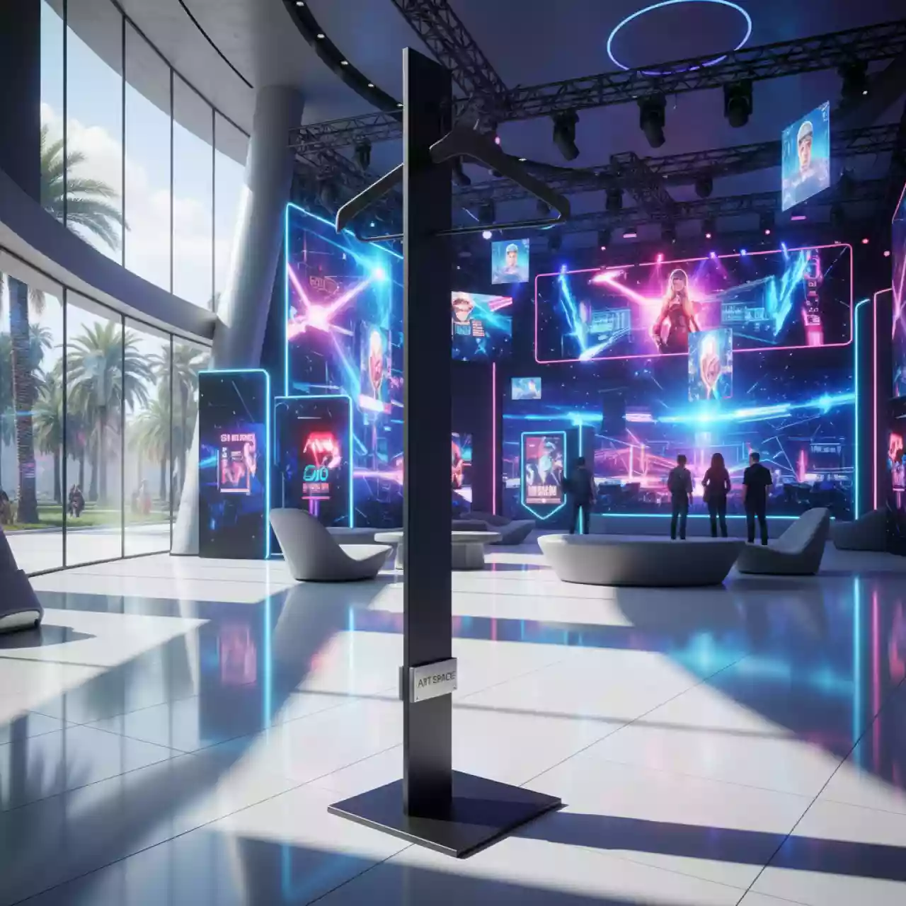 Аренда Вешалка напольная черная в санатории «Сочи» — ART SPACE