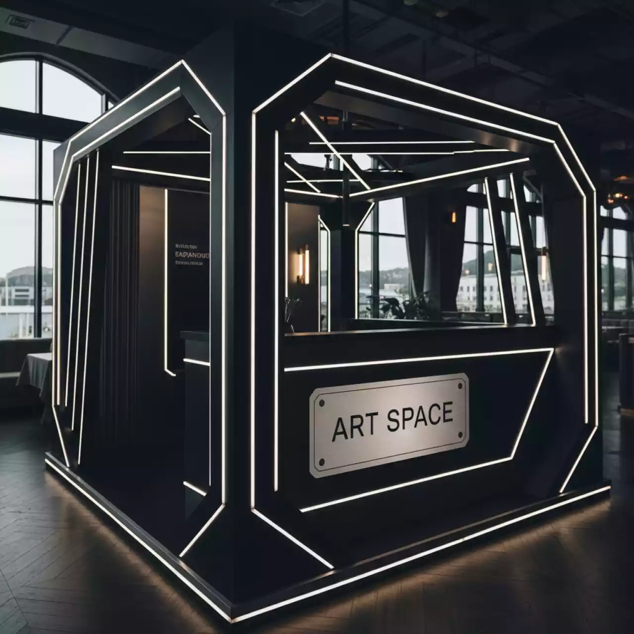 Аренда Выставочный стенд Объединенный промышленный комплекс в ресторане «Баран-Рапан» — ART SPACE