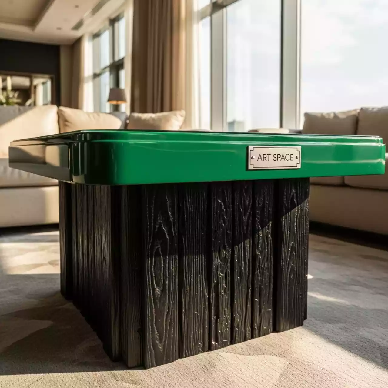 Аренда Журнальный стол обожженный с зеленой столешницей в Imeretinskiy Hotel — ART SPACE