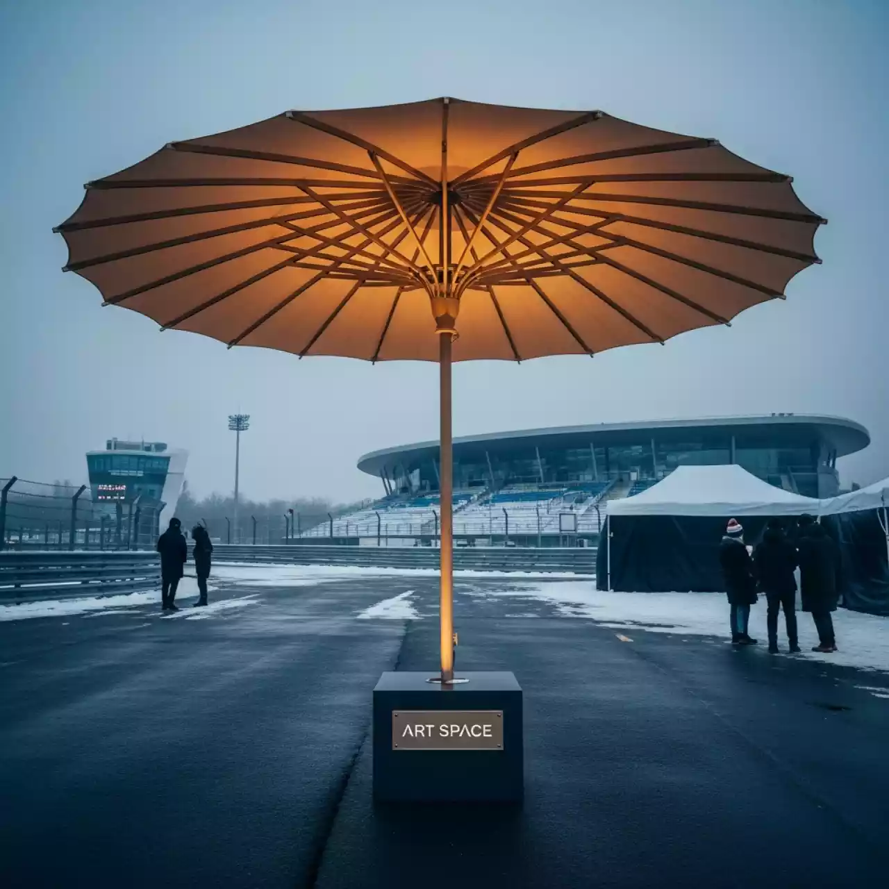 Аренда Зонт дизайнерский Vela Aster 6х5 м на Сочи Автодроме — ART SPACE