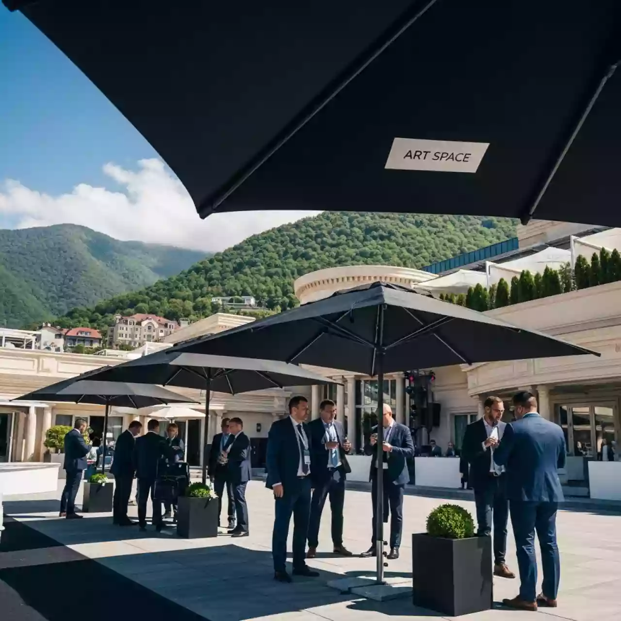 Аренда Зонт профессиональный Astro Carbon 3х4 м в казино «Сочи» — ART SPACE