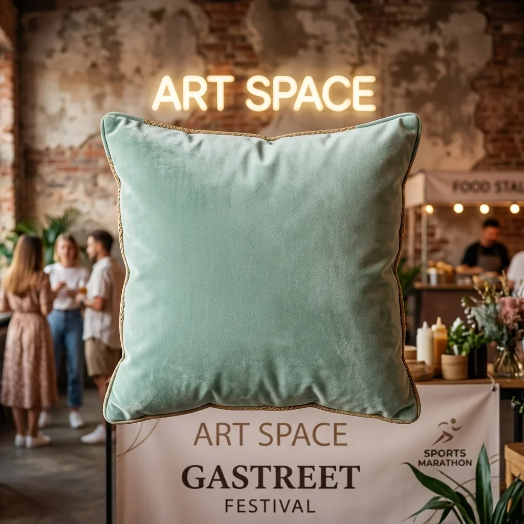 Аренда мятной подушки— прокат декора ART SPACE