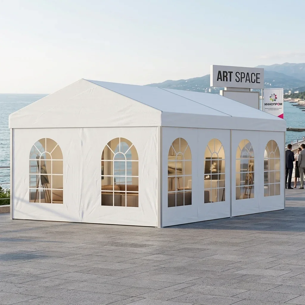 Аренда шатра 4x8 м в Сочи на пляже Ривьера от ART SPACE