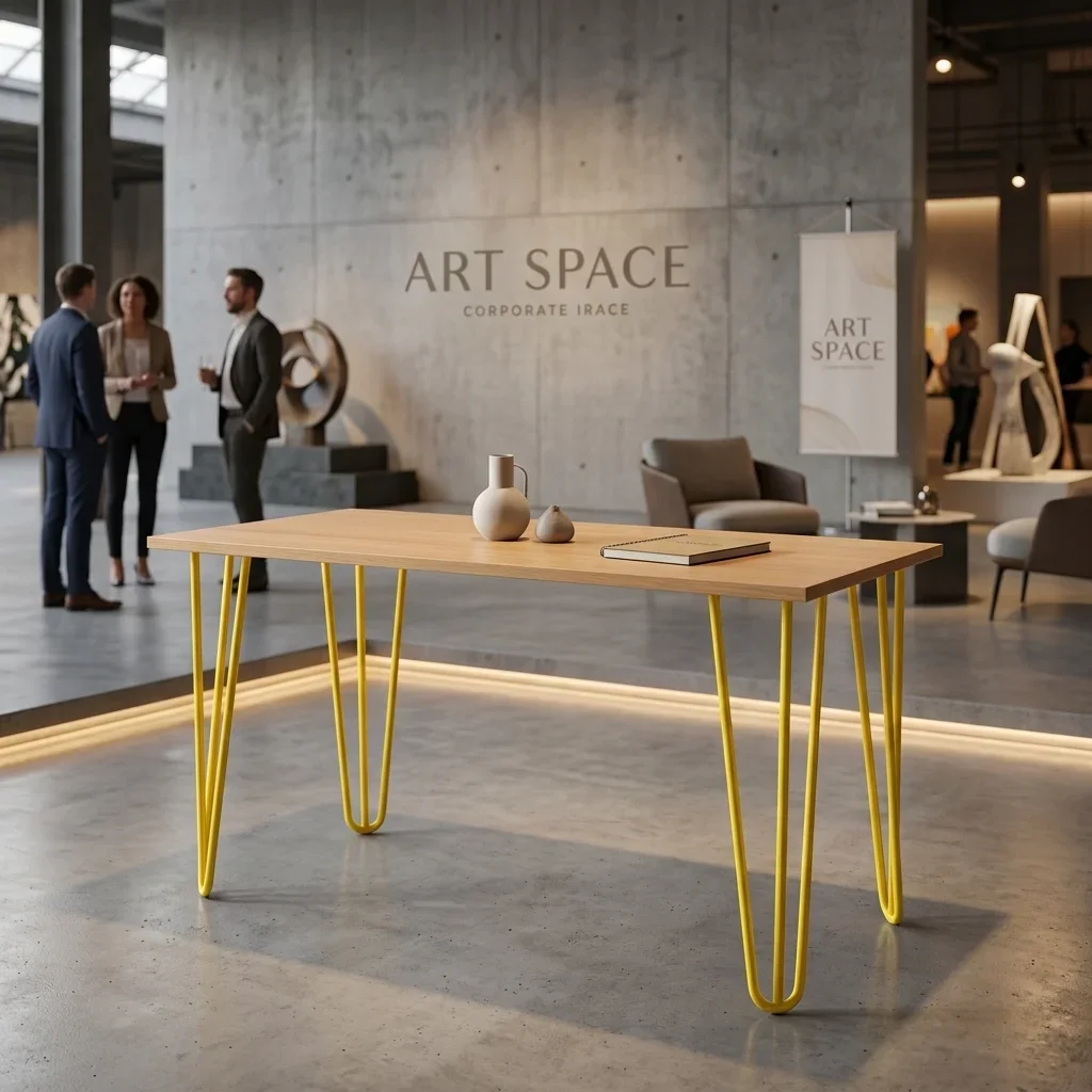 Аренда желтого банкетного стола Amsterdam Loft
