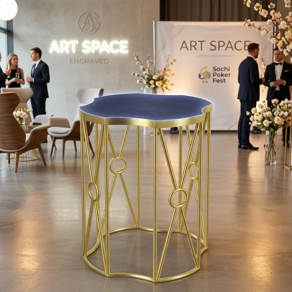 Аренда золотого журнального стола— заказать в ART SPACE